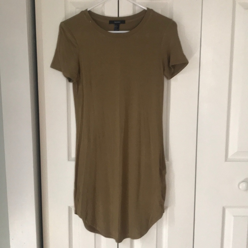 Forever 21 olive T-shirt dress
